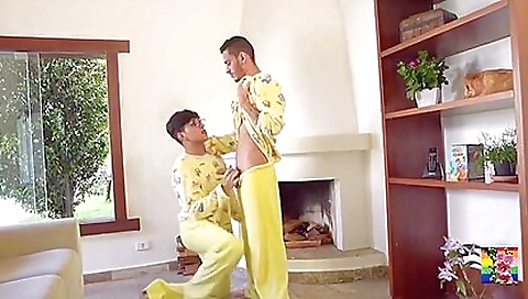 Mas naughty massage and facial cumshot