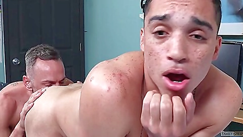 Sexy massage and fuck with a nud
